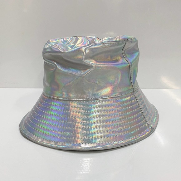 Primark Accessories Nwt Silver Iridescent Bucket Hat Poshmark